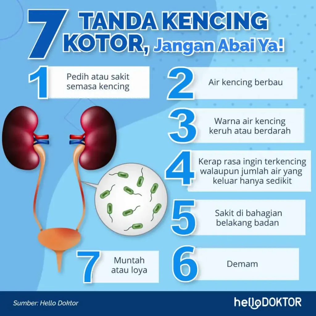 10 Penyebab Berat Badan Turun Drastis Saat Tidak Diet yang Perlu Diwaspadai 2 200822 Infographic Tanda kencing kotor 1024x1024 1